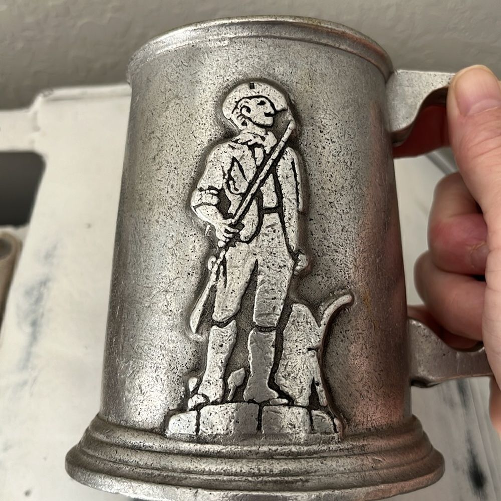 Concord Ma Minuteman Vintage Pewter Bicentennial 1976 Tankard